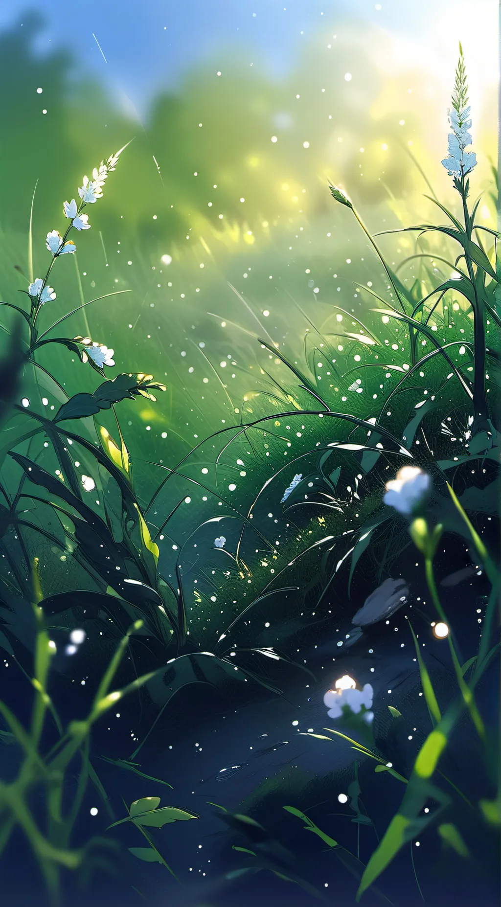 ai character: grass background