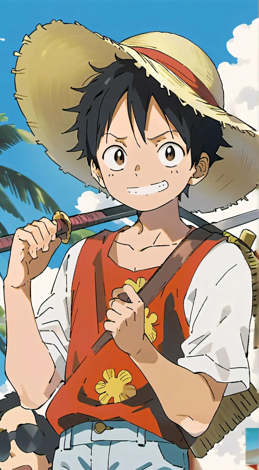 ai character: Luffy background