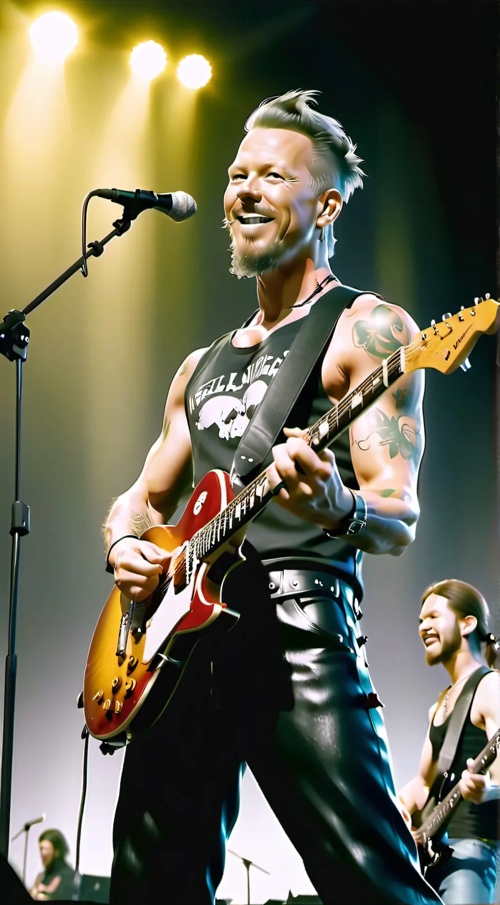 ai character: Metallica concert  background