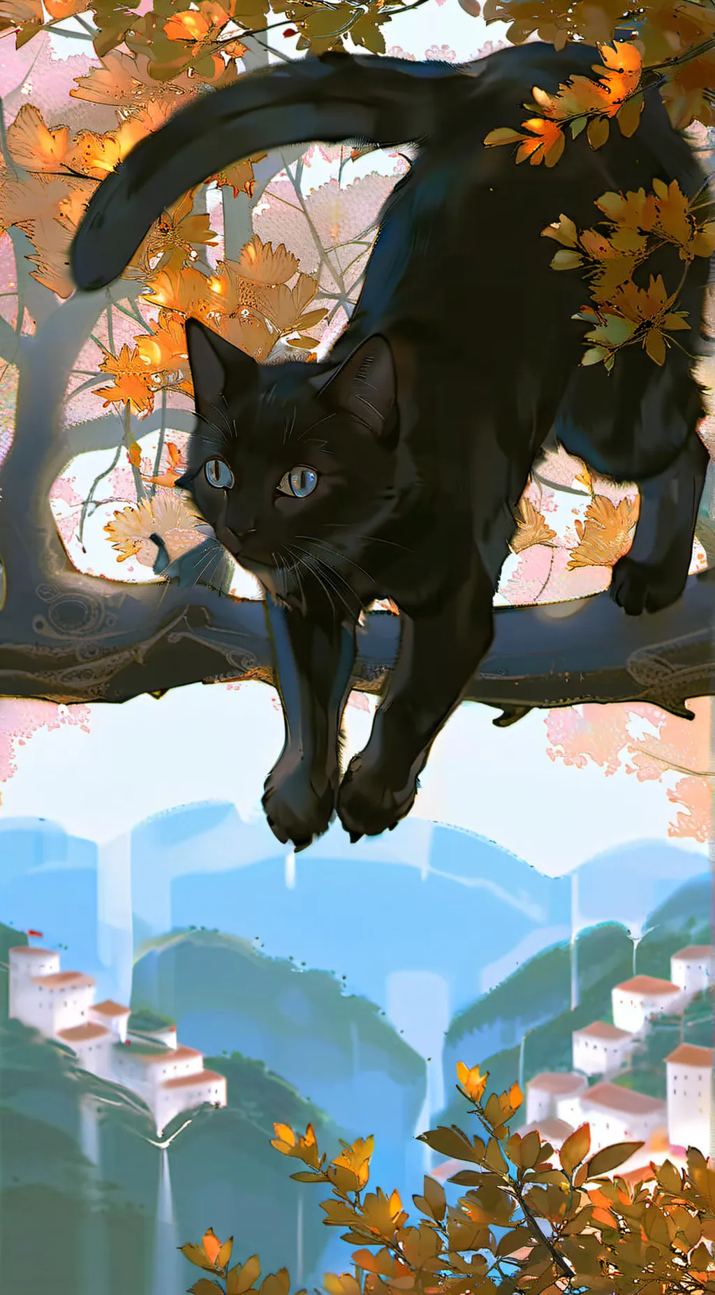 ai character: MISS BLOOMIE CAT:3 background