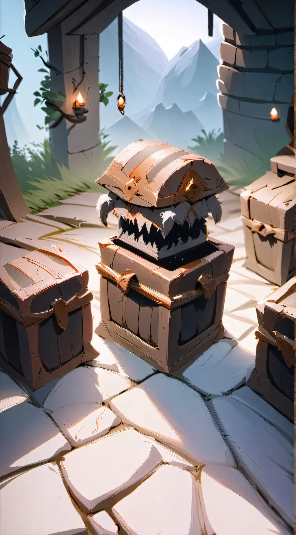 ai character: A Treasure background