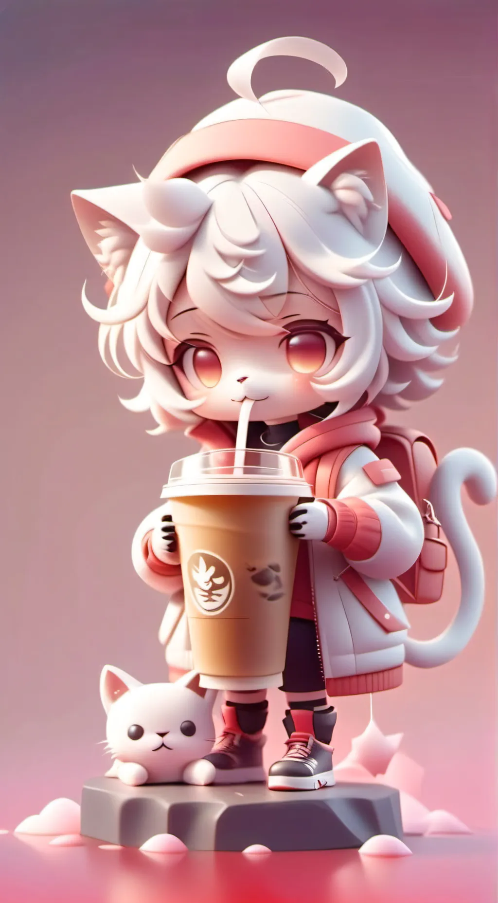 ai character: ICE COFFEE background