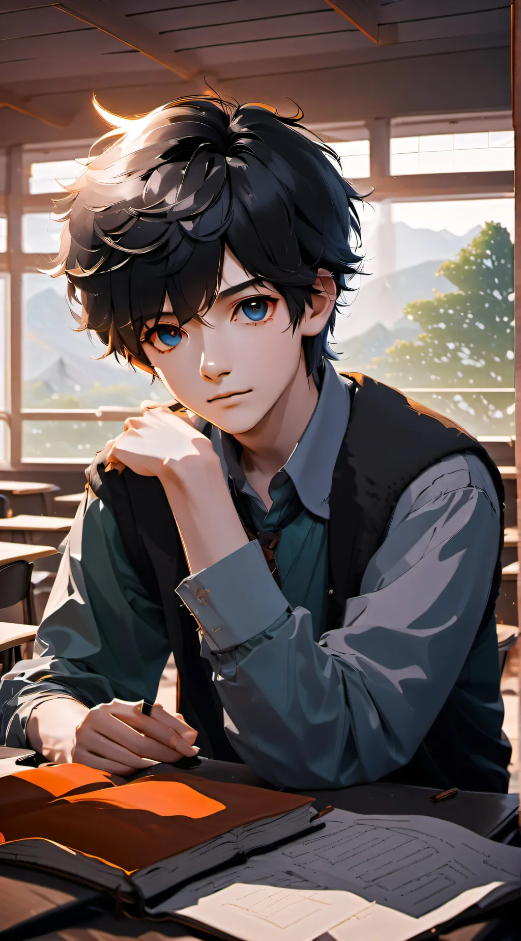 ai character: Adam  background