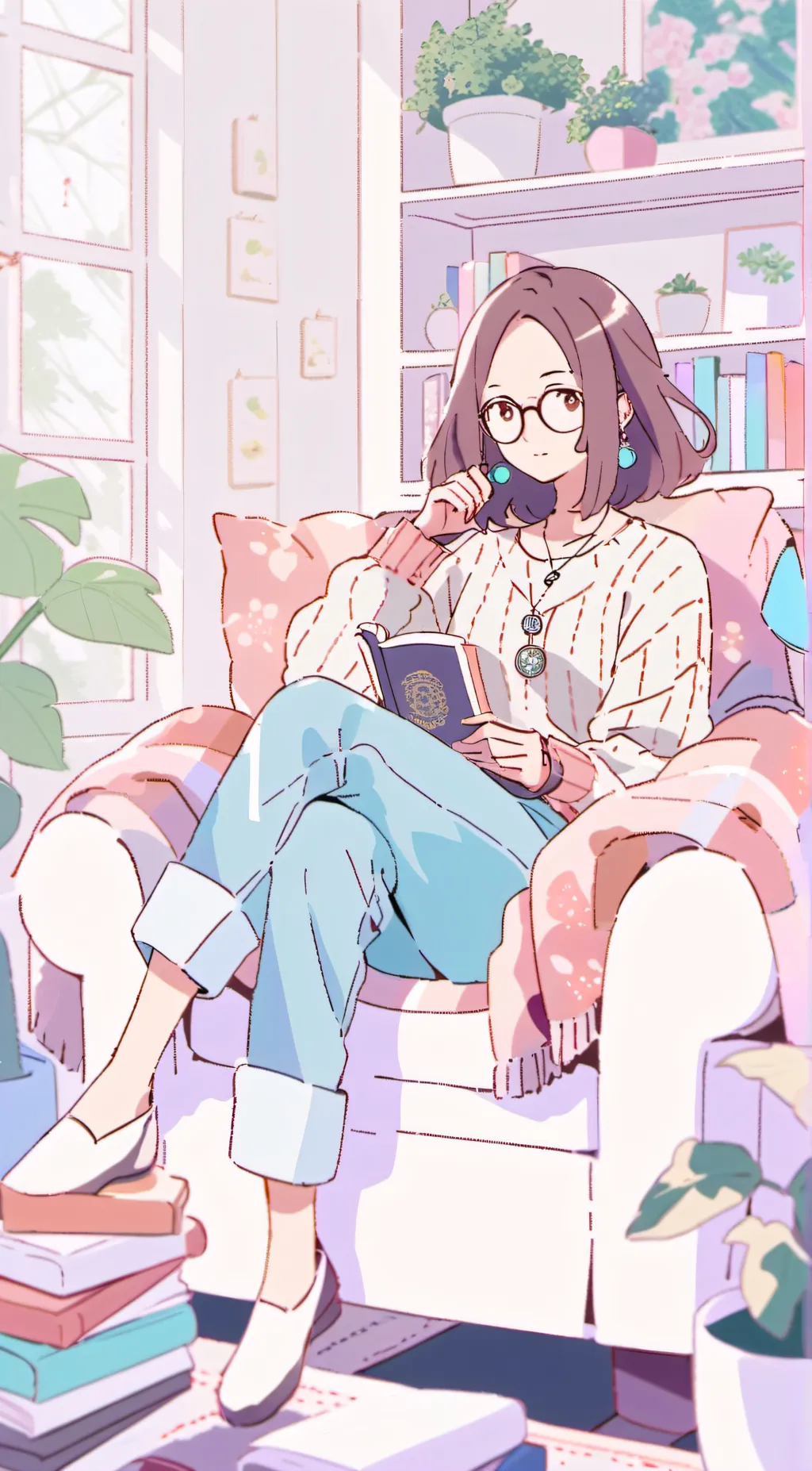ai character: hanging out  background