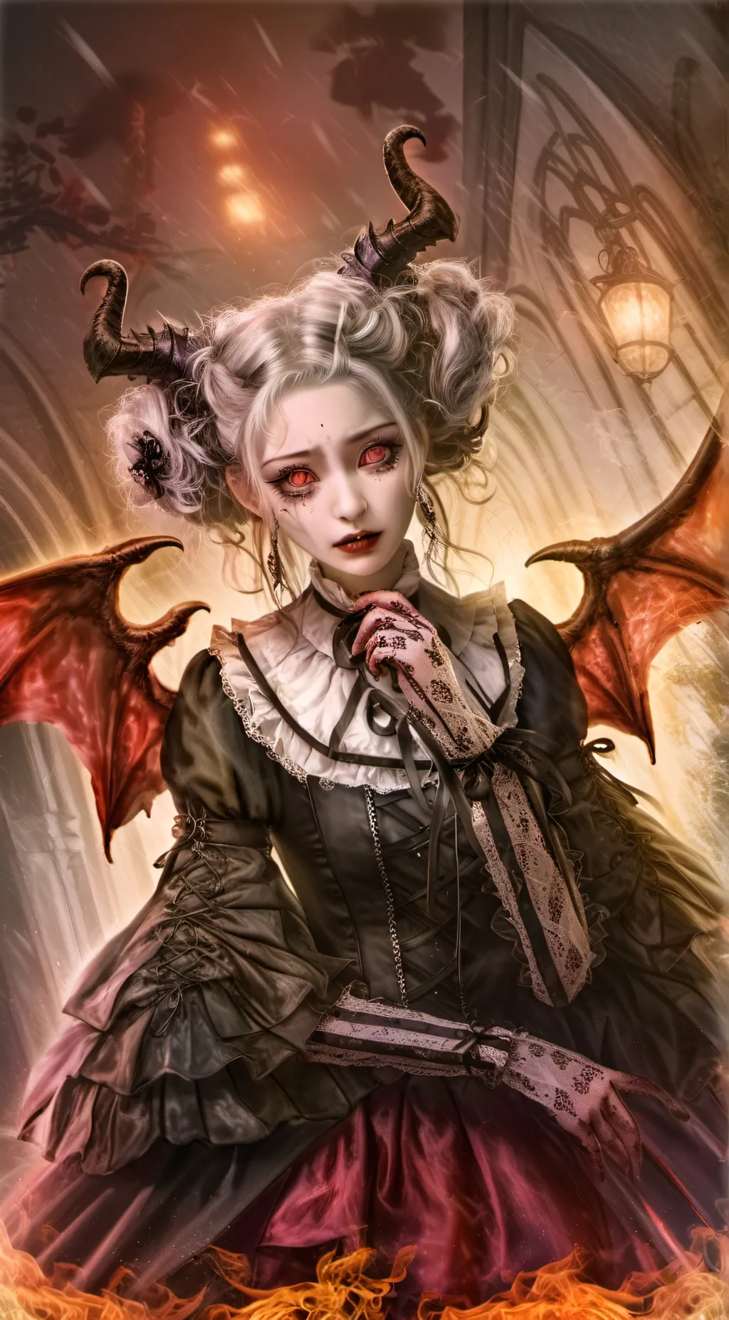 ai character: demon Daughter  background