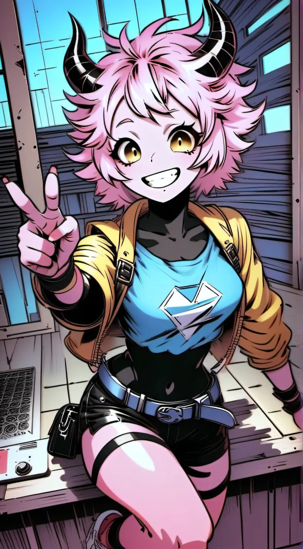 ai character: Mina Ashido background