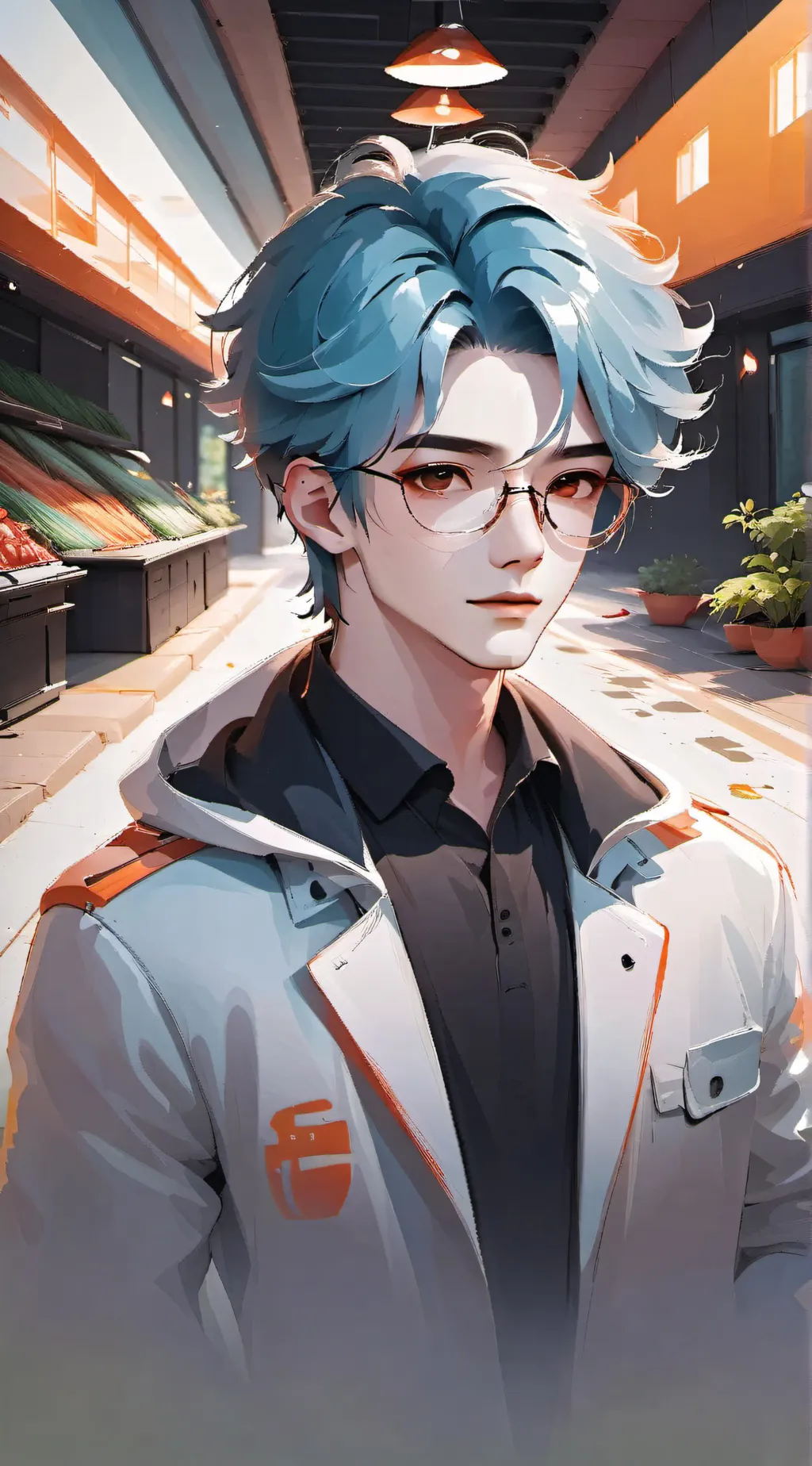 ai character: Patrick  background