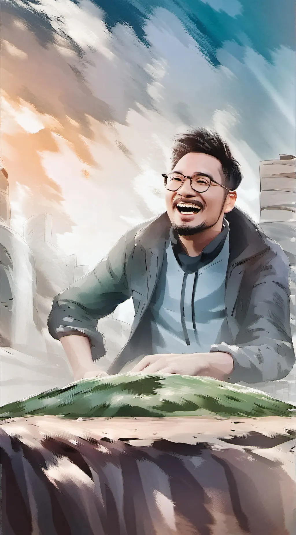 ai character: mark background