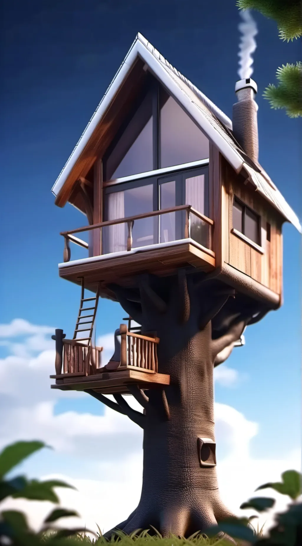 ai character: masons tree house background