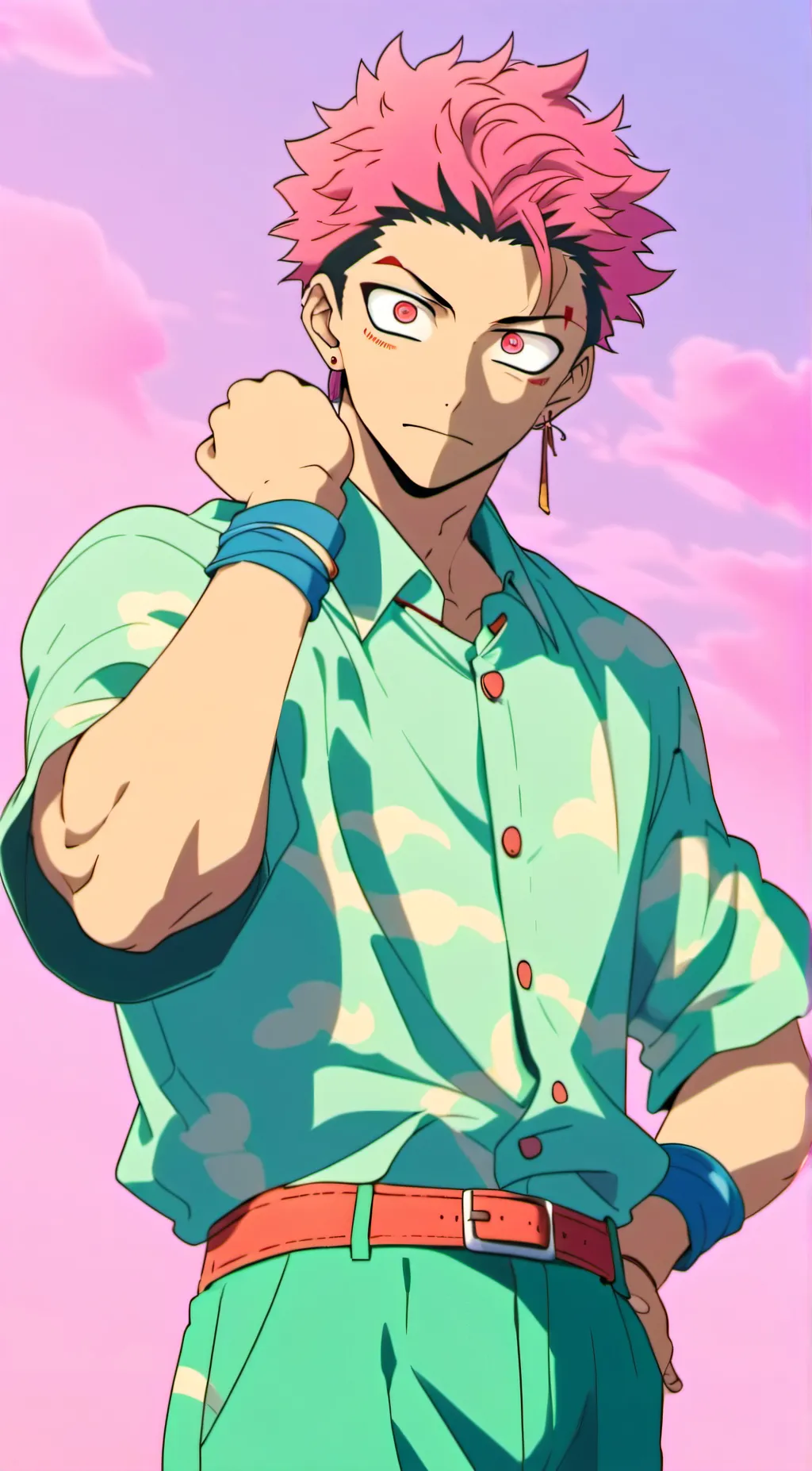 ai character: itadori yuji background