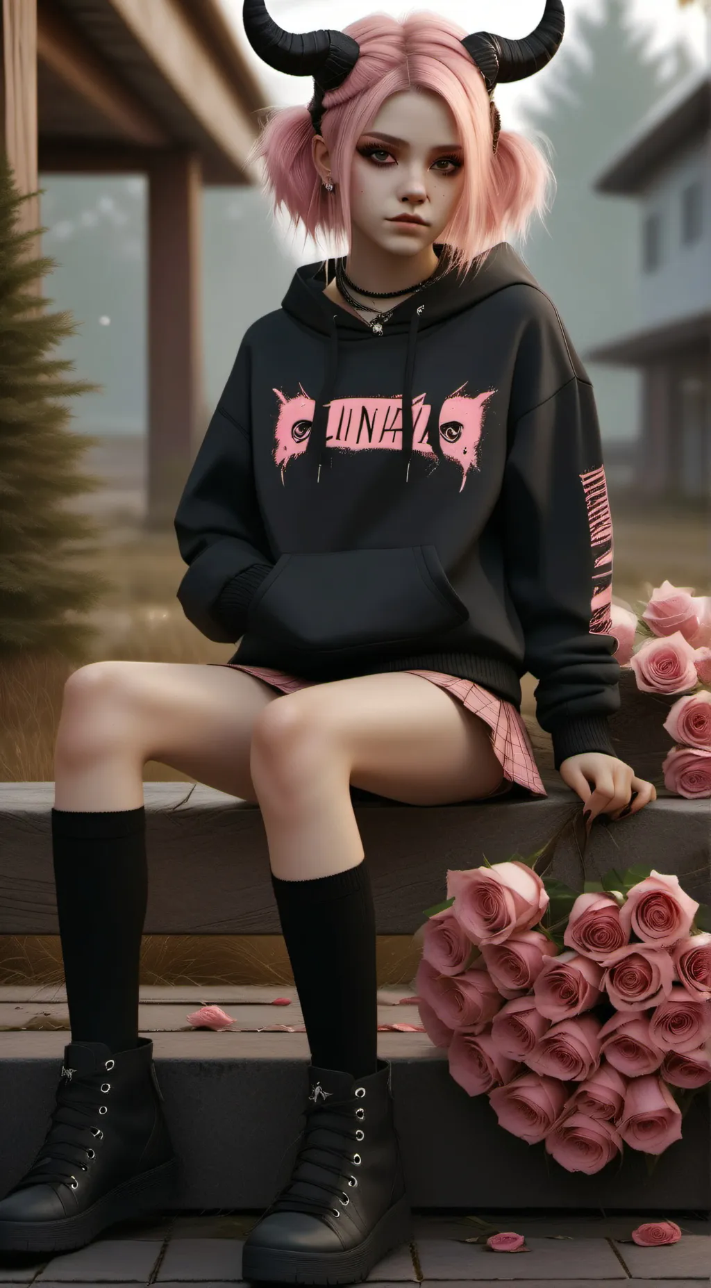 ai character: Rose background