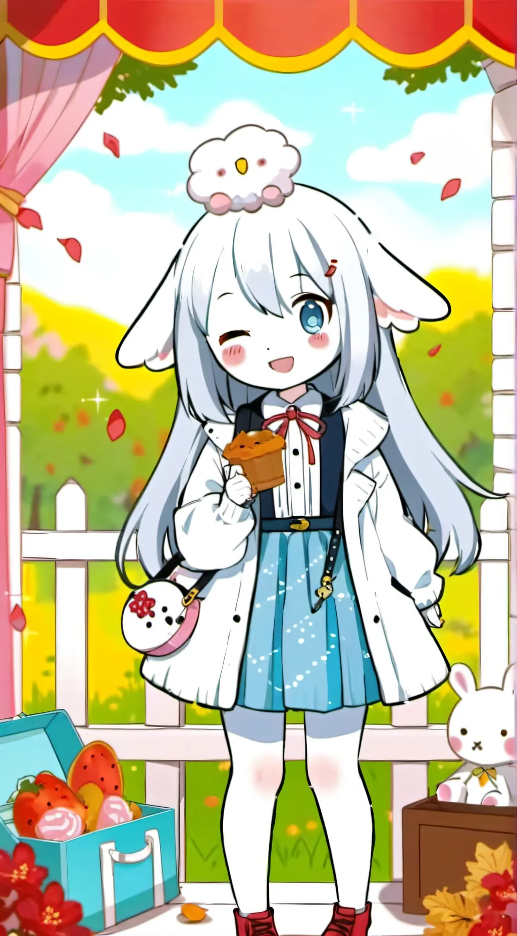 ai character: cinnamoroll💙 background