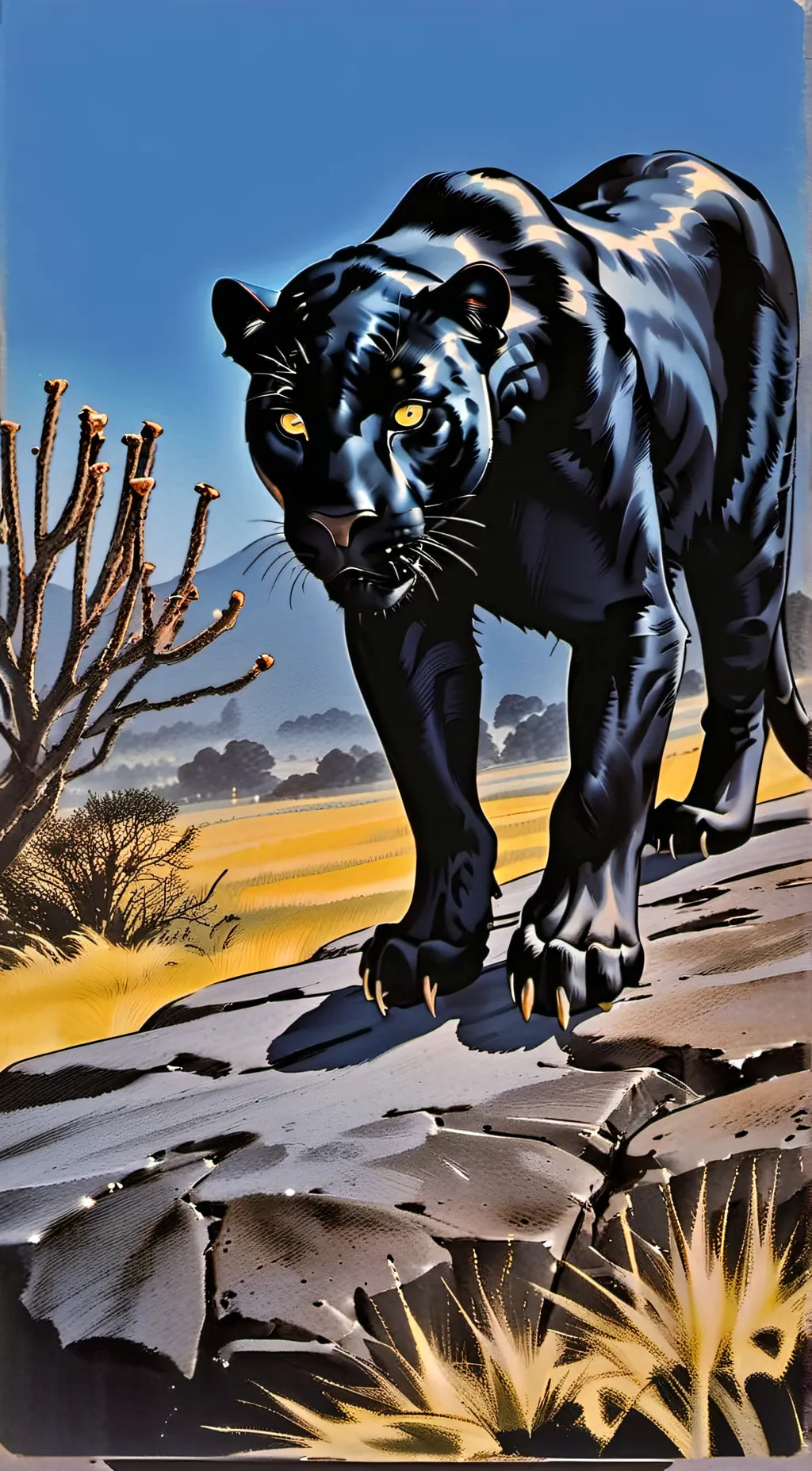 ai character: black panther background