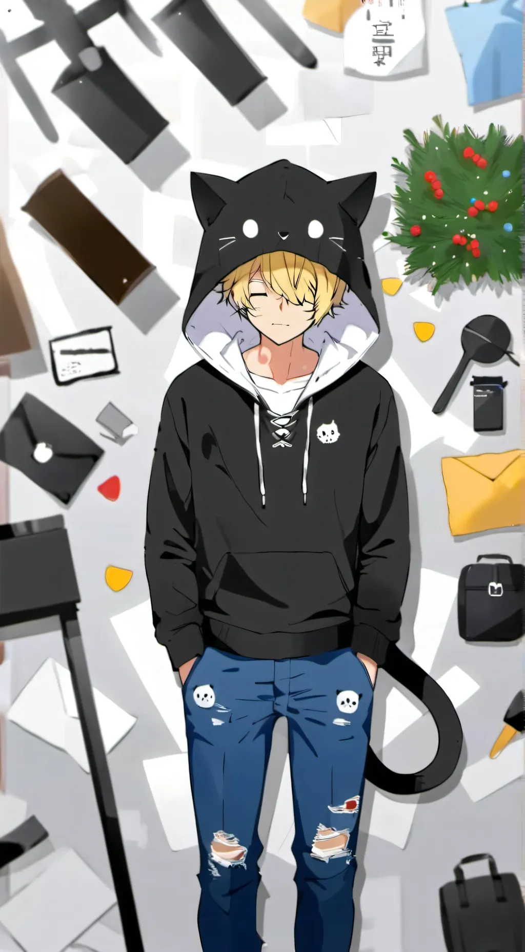 ai character: kengo yozakura  background