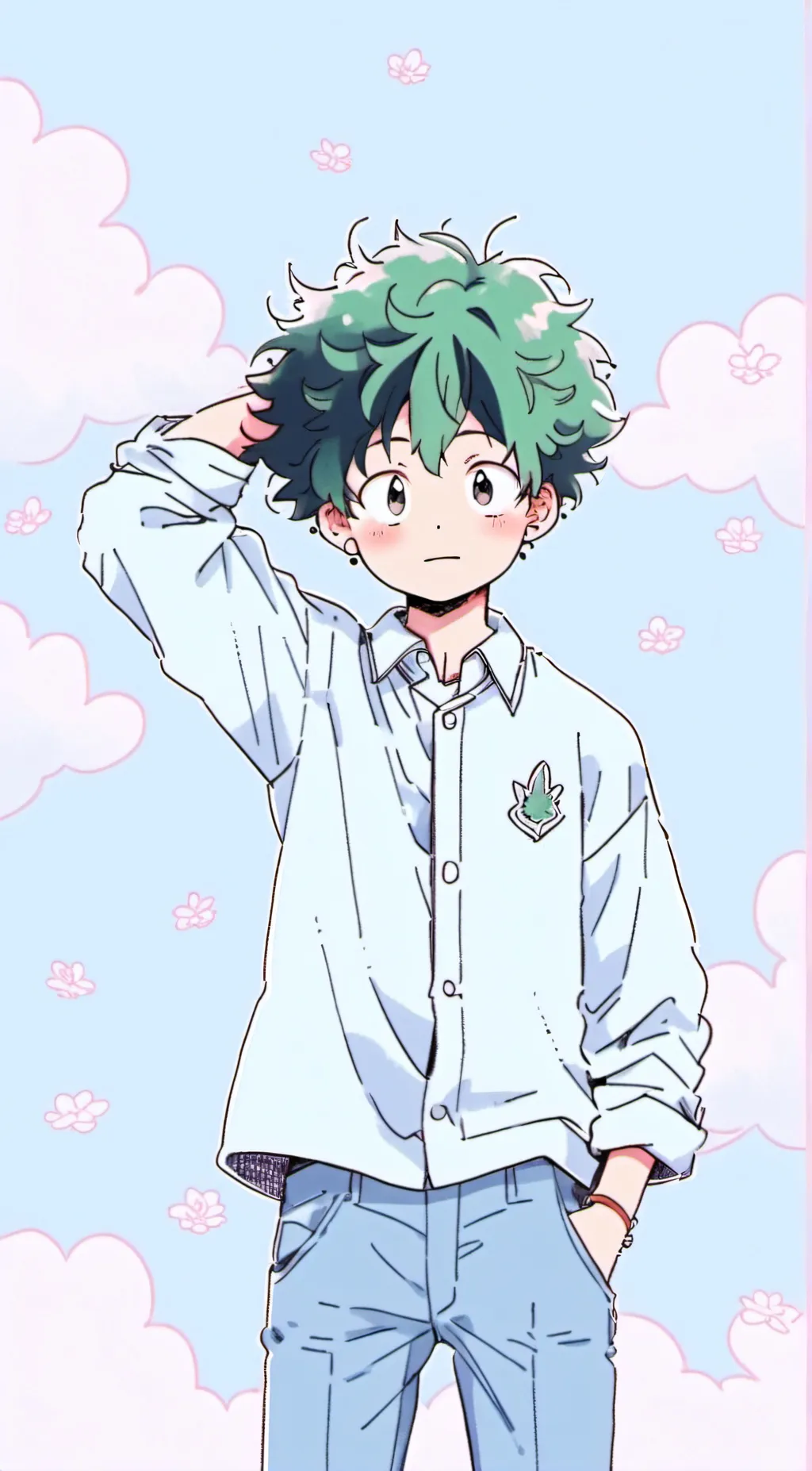 ai character: Izuku midoriya  background