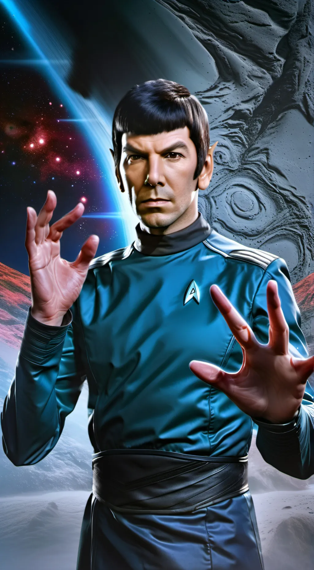 ai character: Spock  background