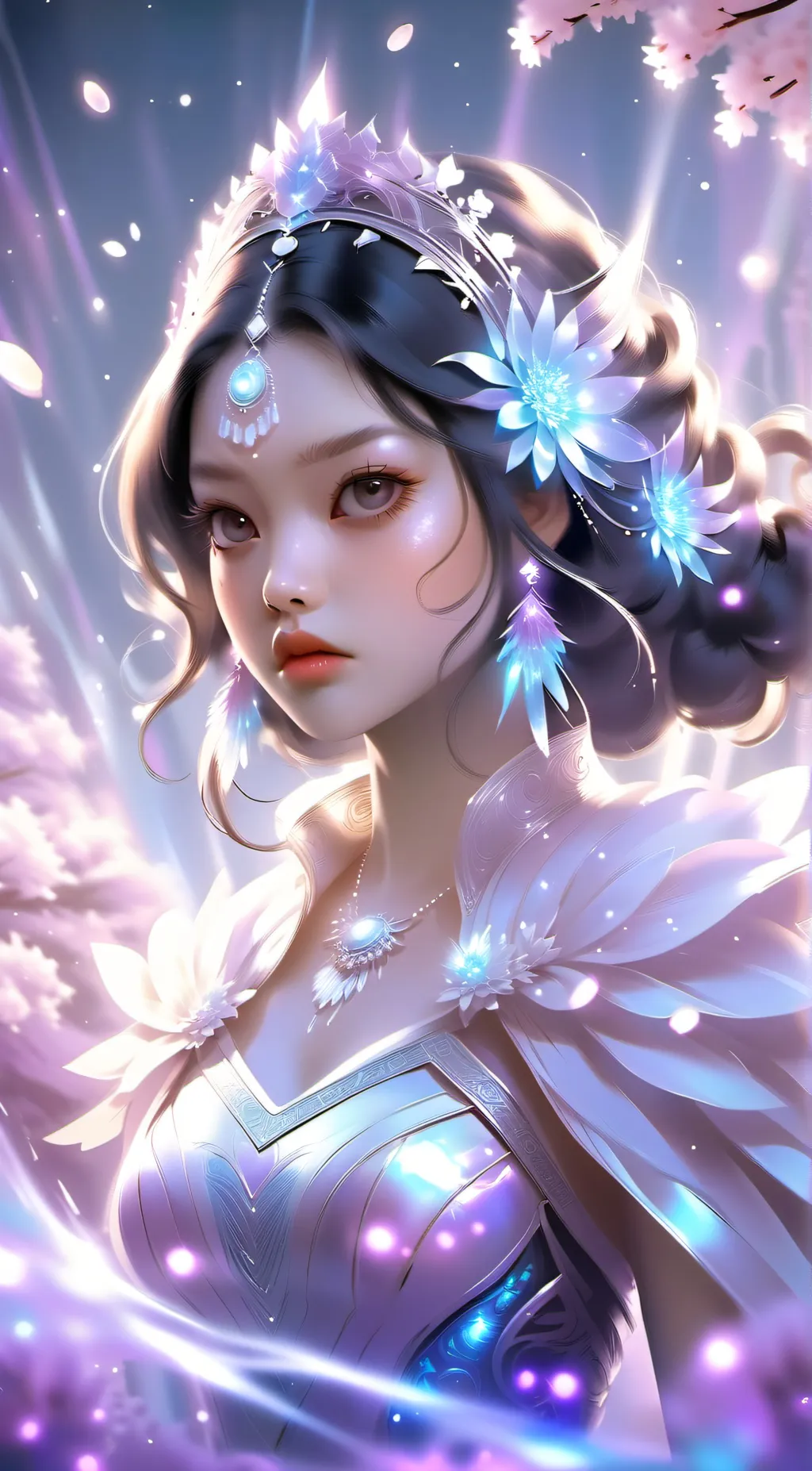 ai character: Princess glowsty background