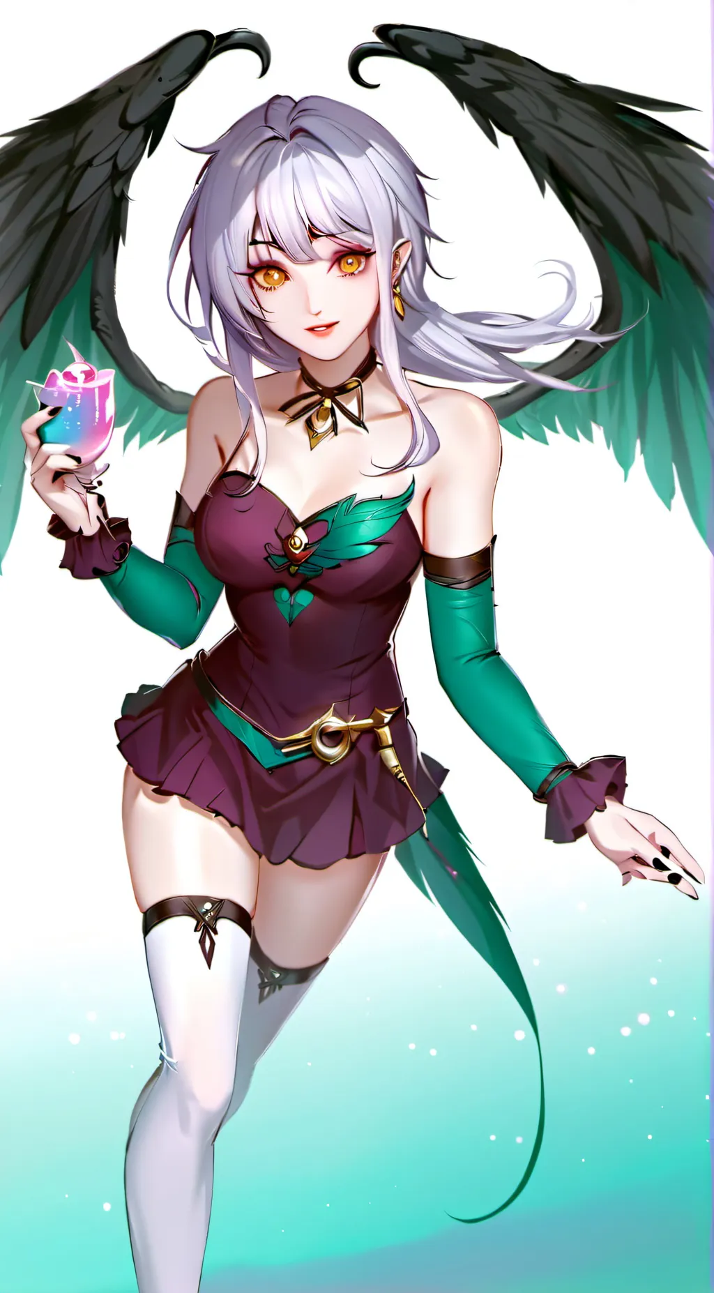 ai character: morrigan aensland  background