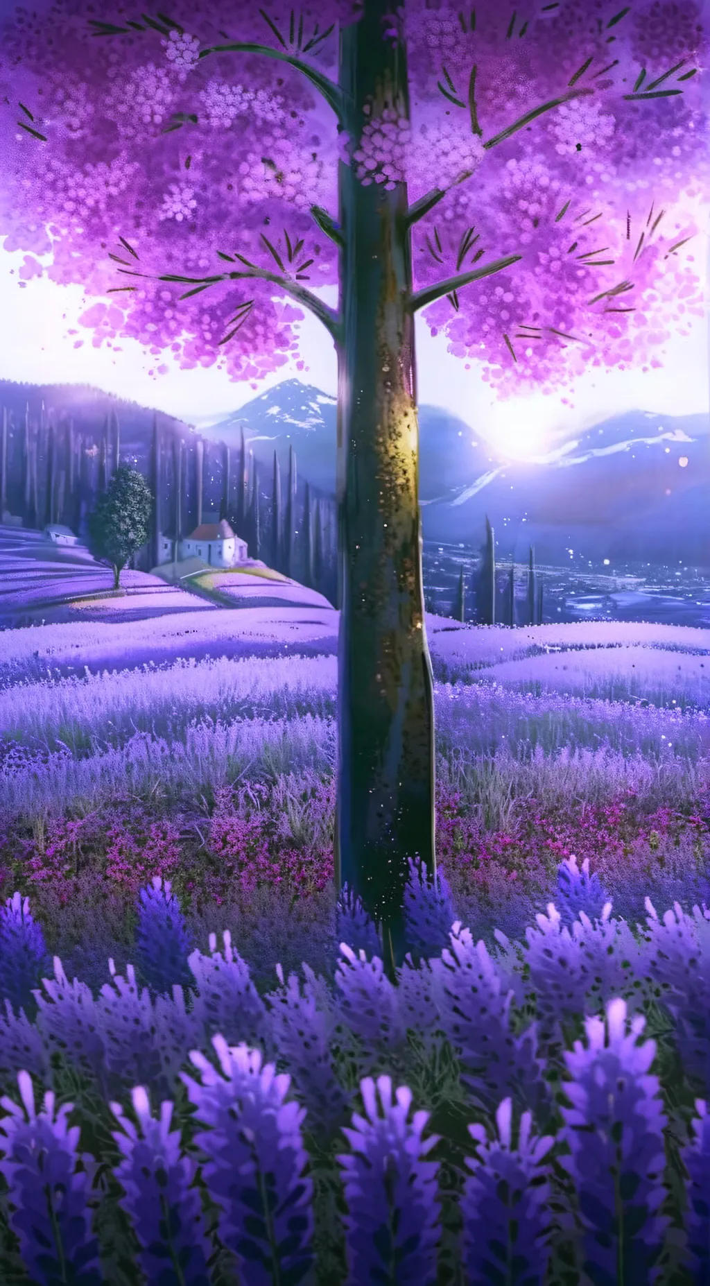 ai character: U and Lmoons prom  background