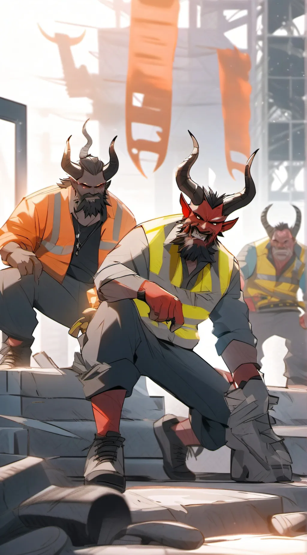 ai character: The Work Crew background