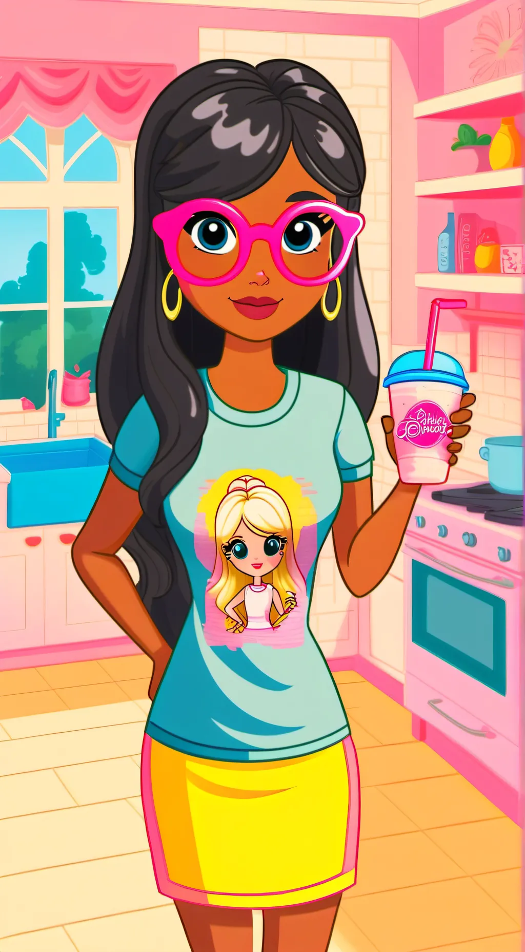 ai character: Rose background