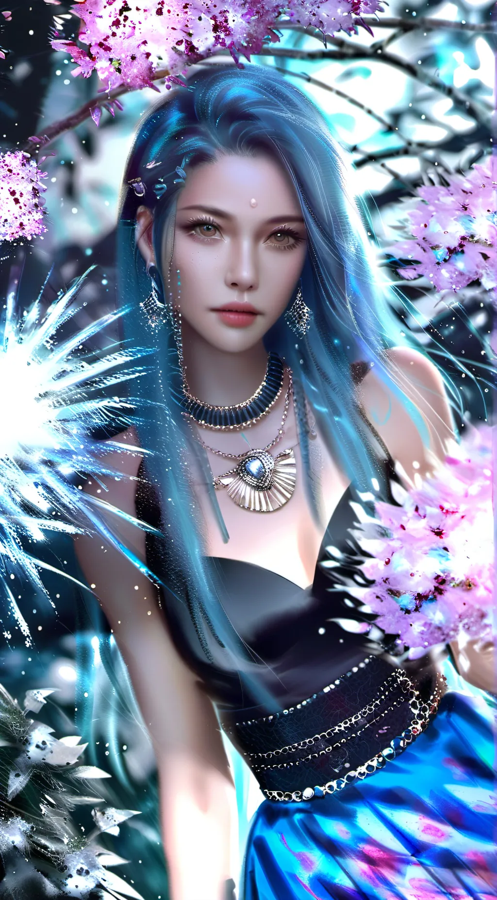 ai character: Lagoon background