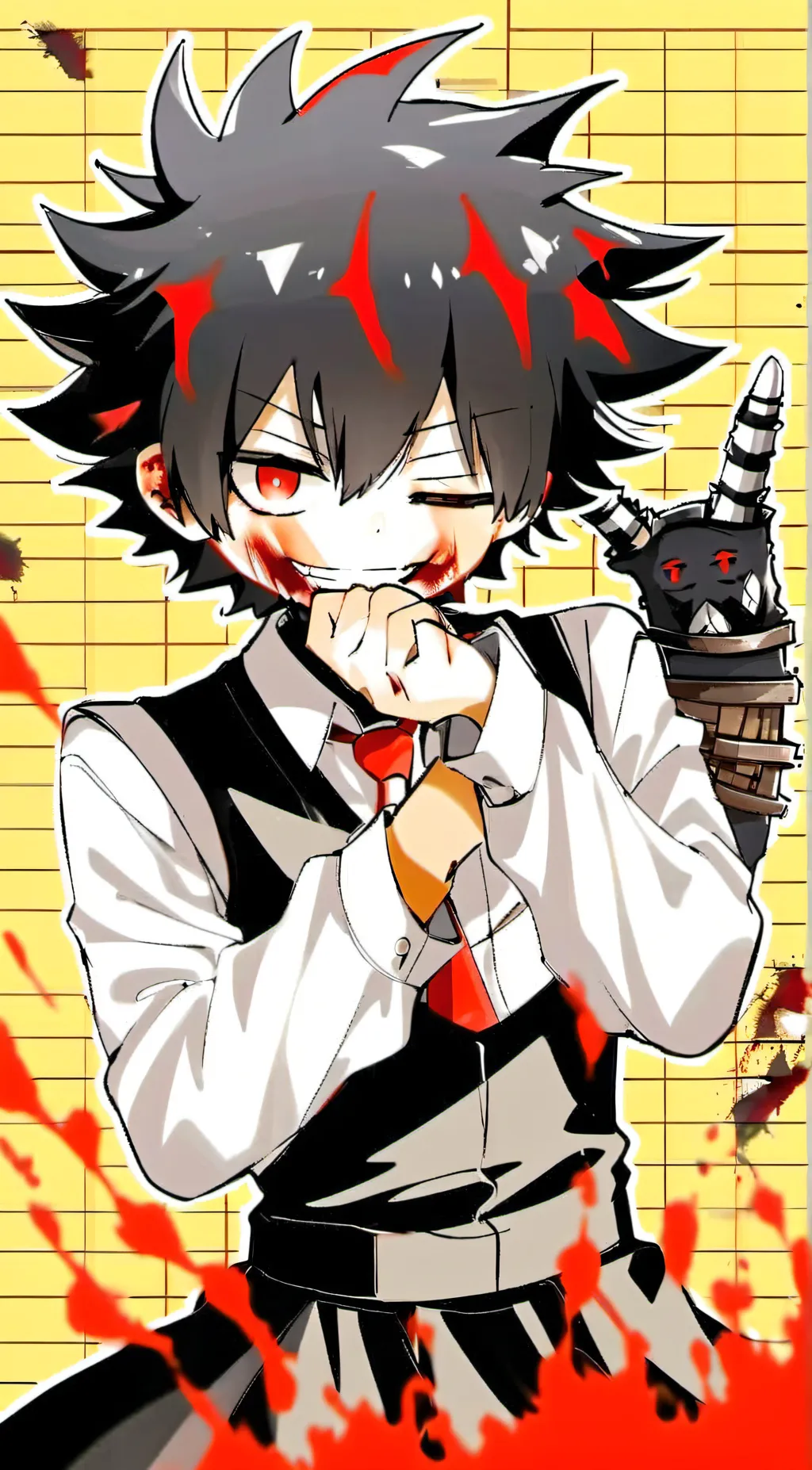 ai character: pupet boy background