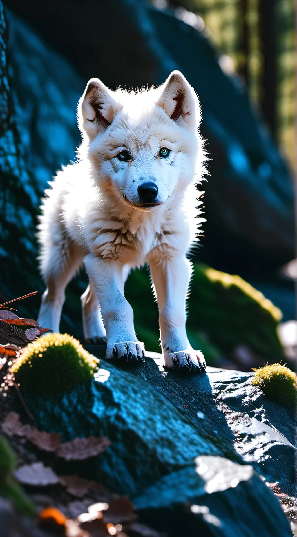 ai character: Wrong wolf pup background