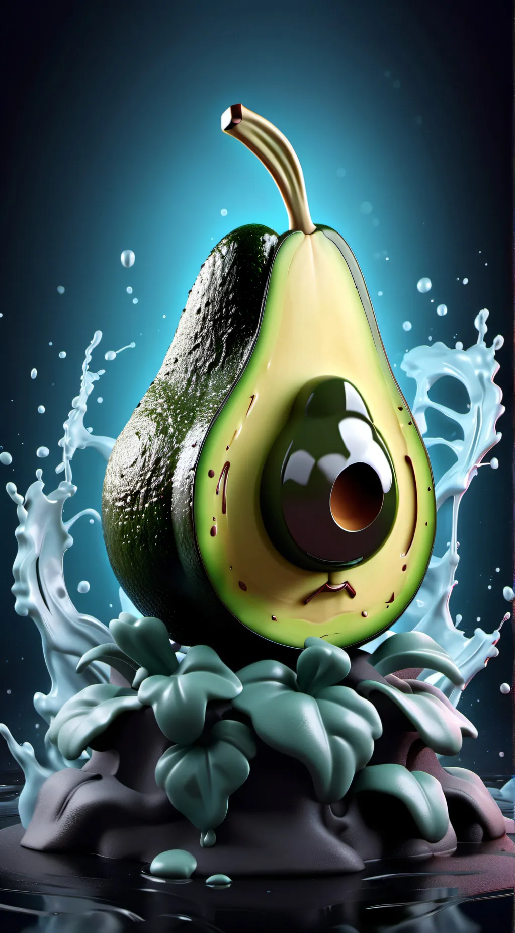 ai character: Avocado background