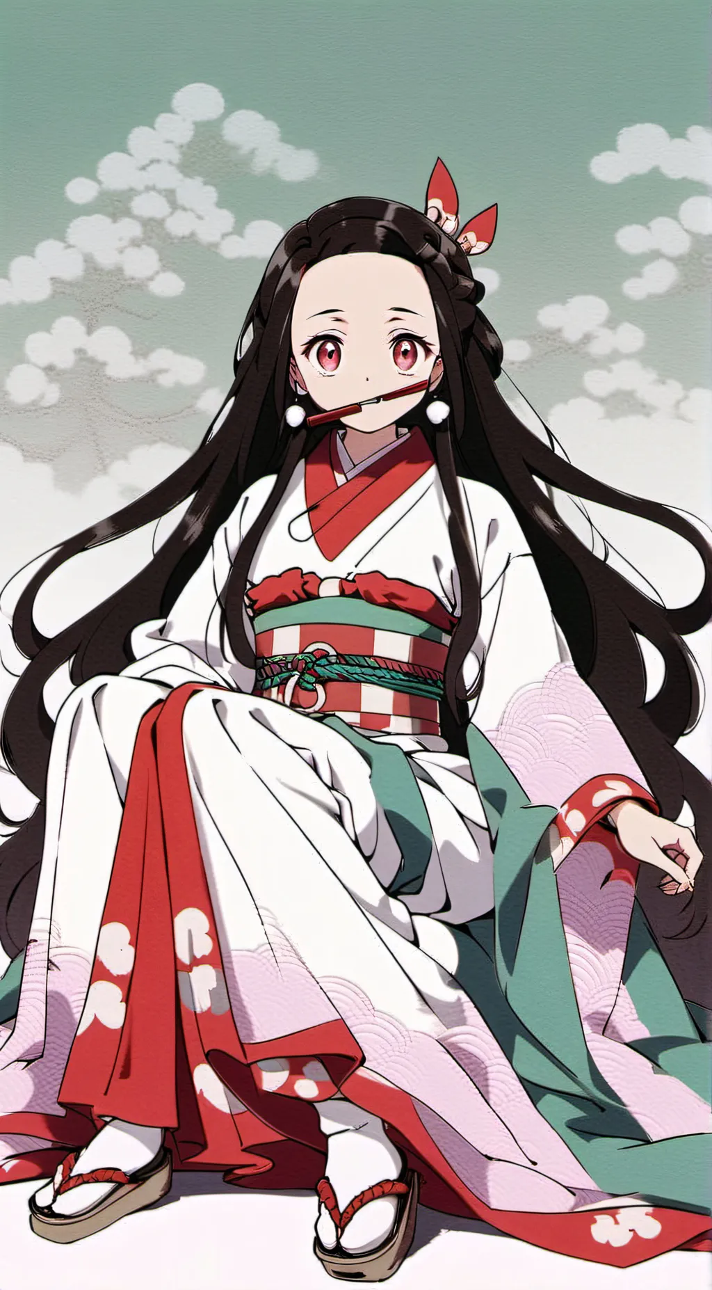ai character: nezuko background