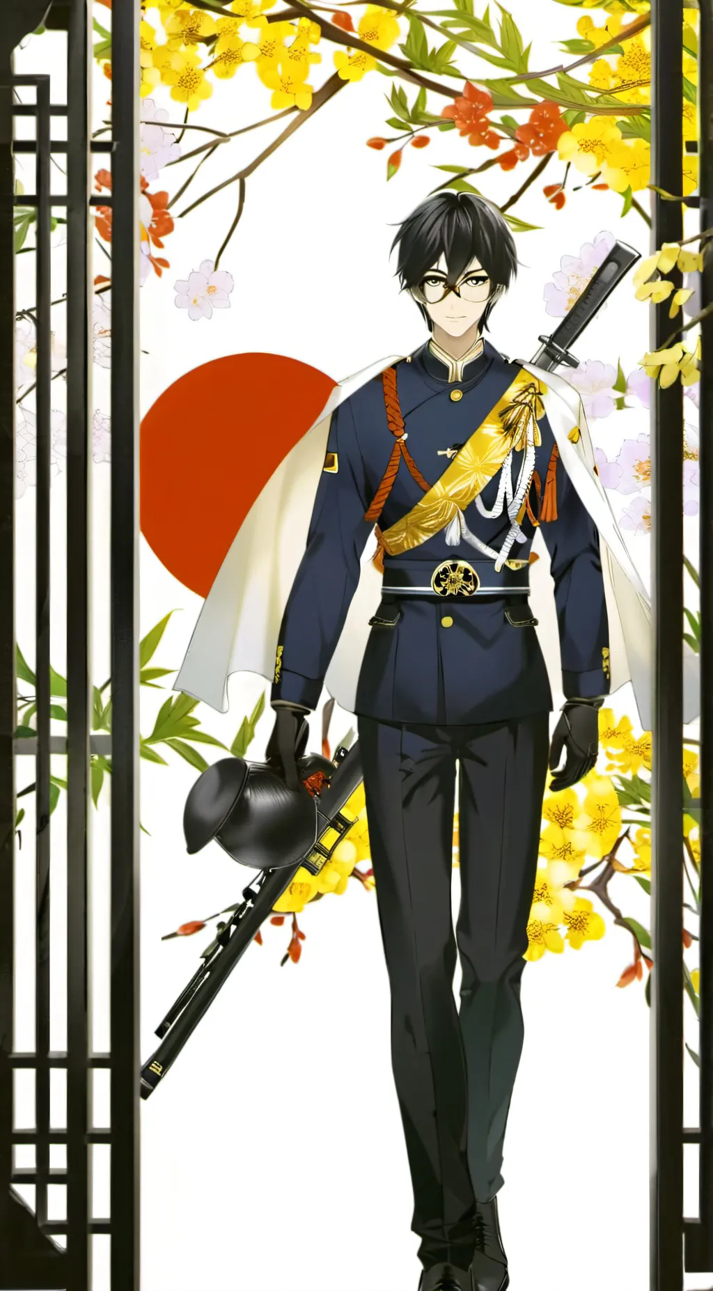 ai character: demon slayer war background