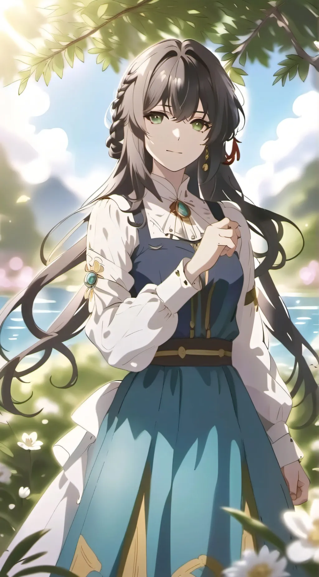 ai character: white  background