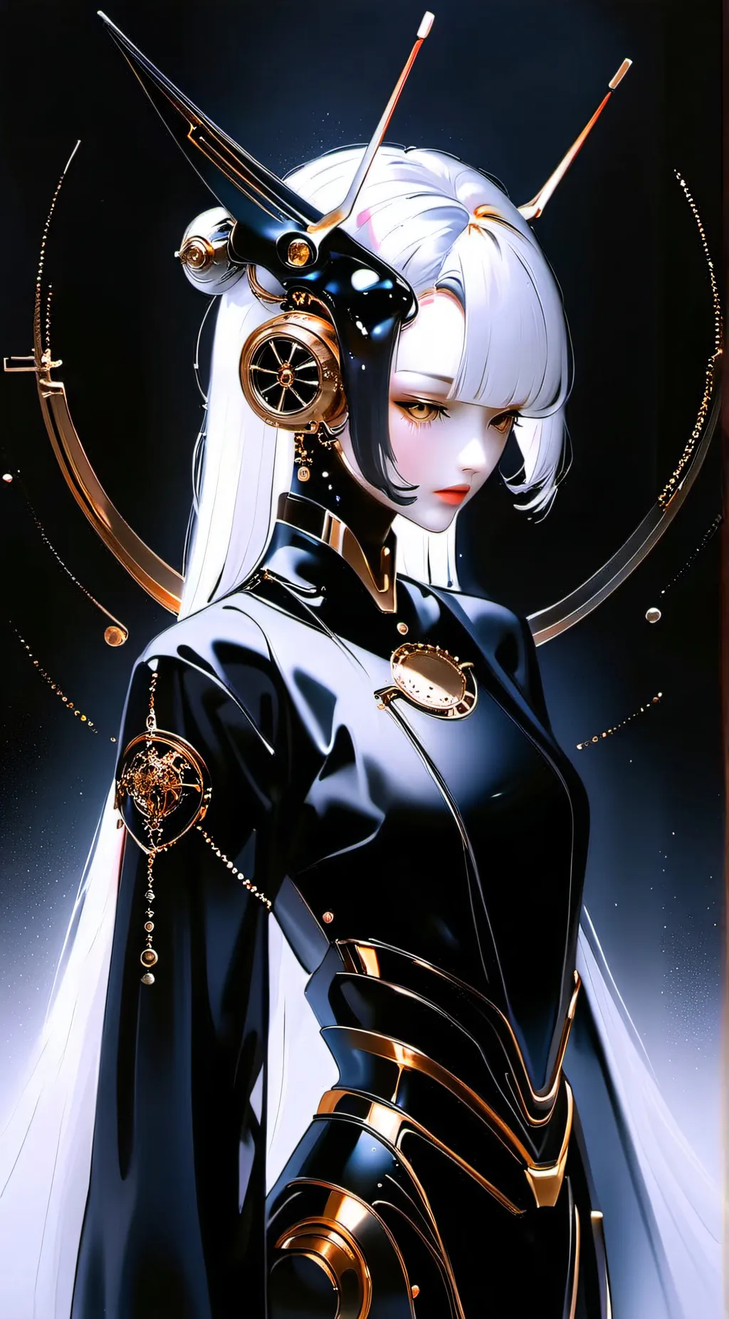 ai character: clockwoman  background