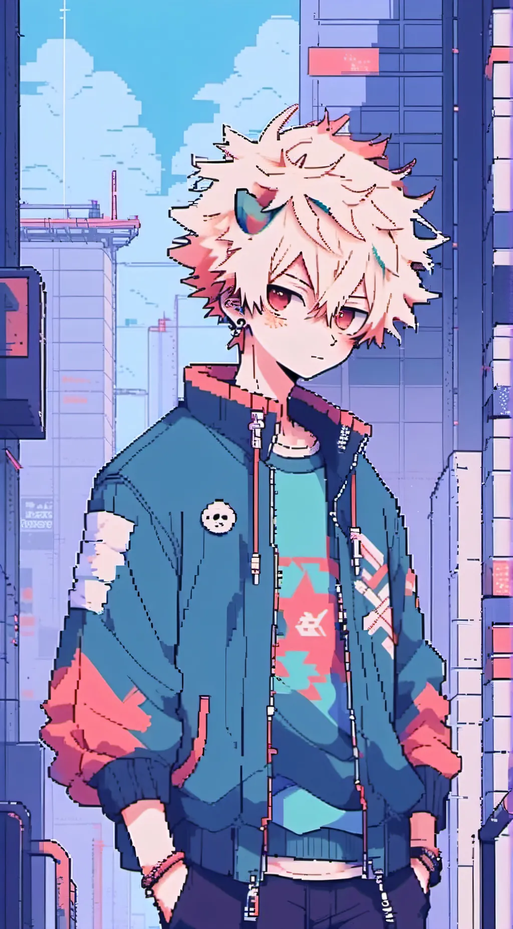 ai character: Dog Katsuki Bakugo background