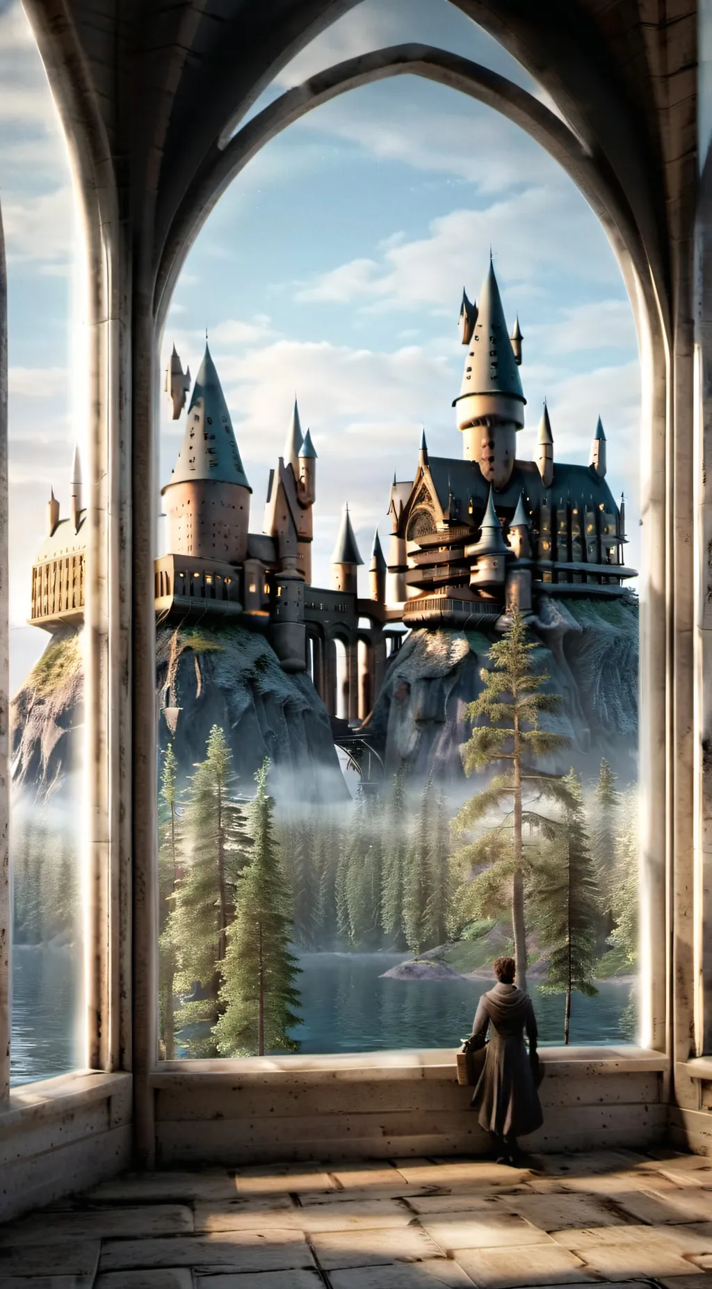 ai character: Hogwarts background