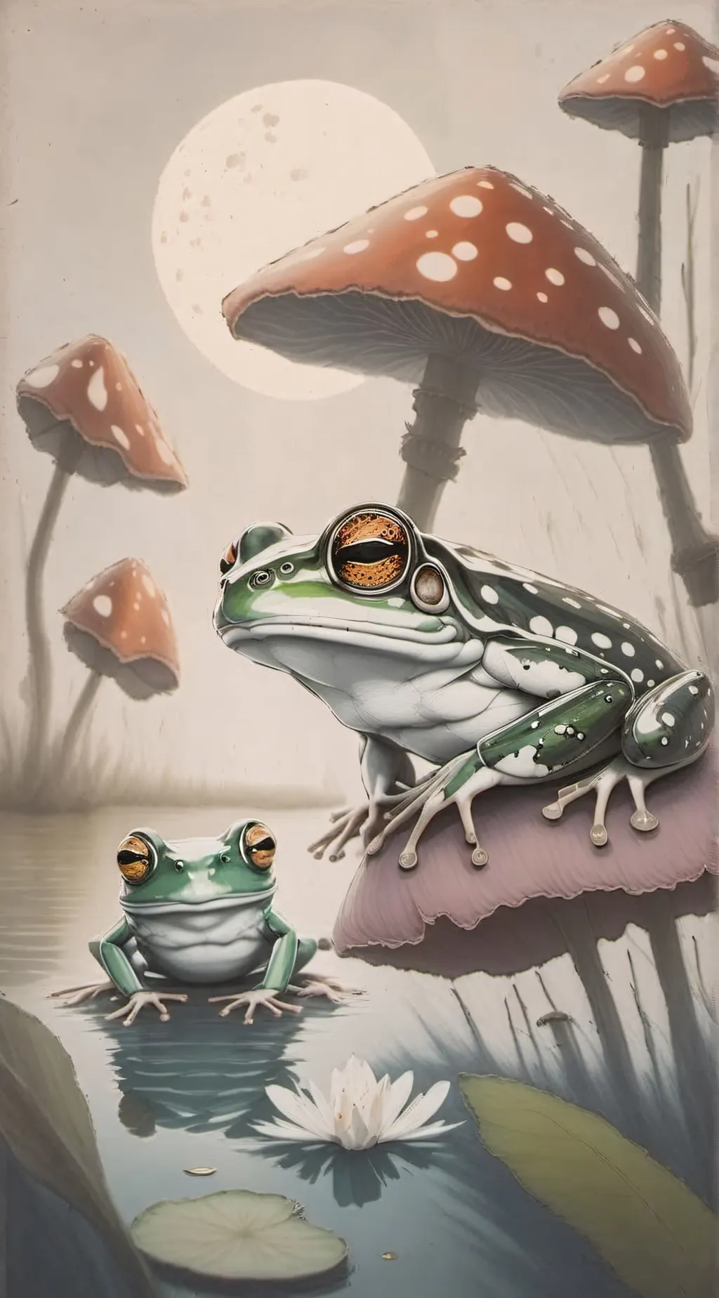 ai character: Listening froggo  background