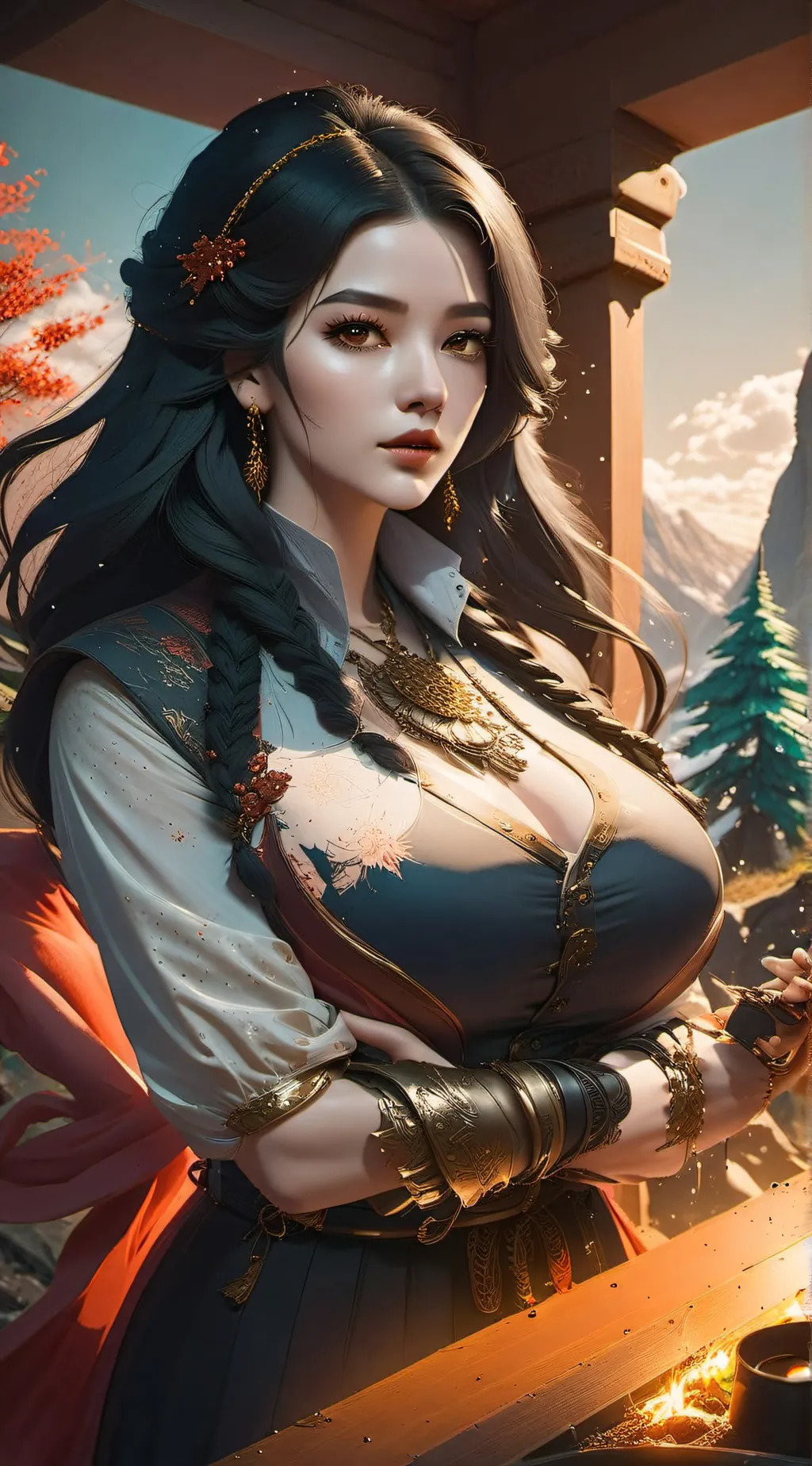 ai character: Aurora background