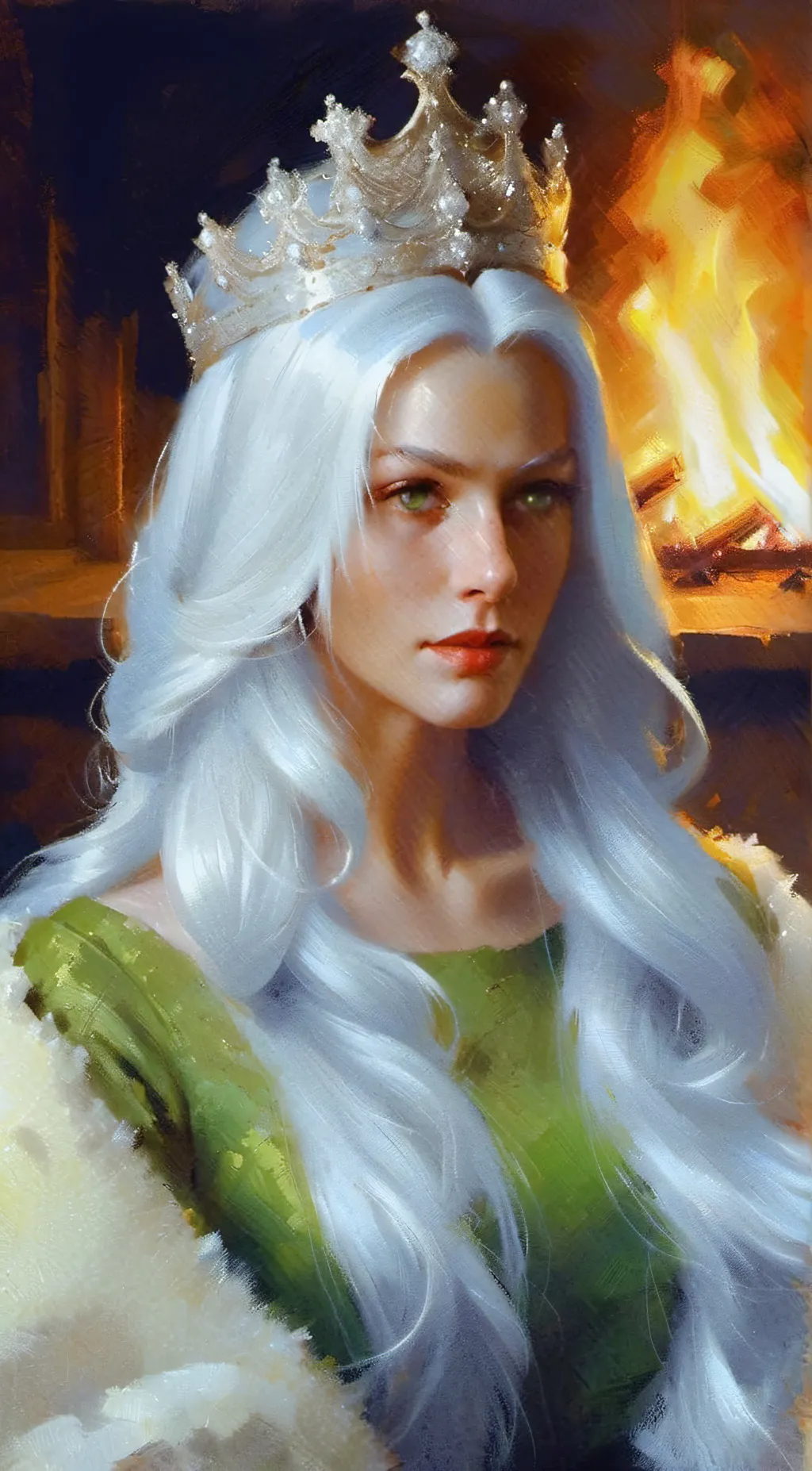 ai character: Queen of Narnia background