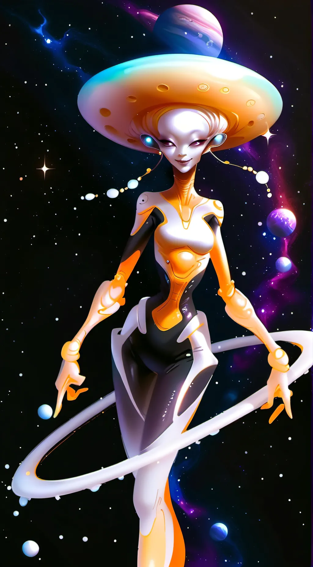 ai character: Saturn background