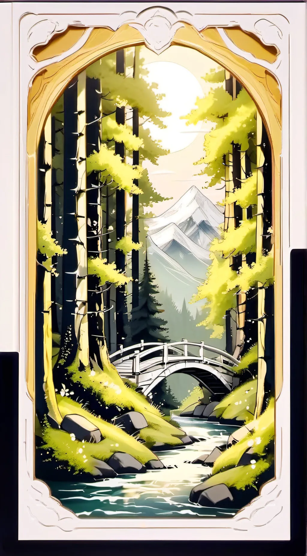 ai character: forest background