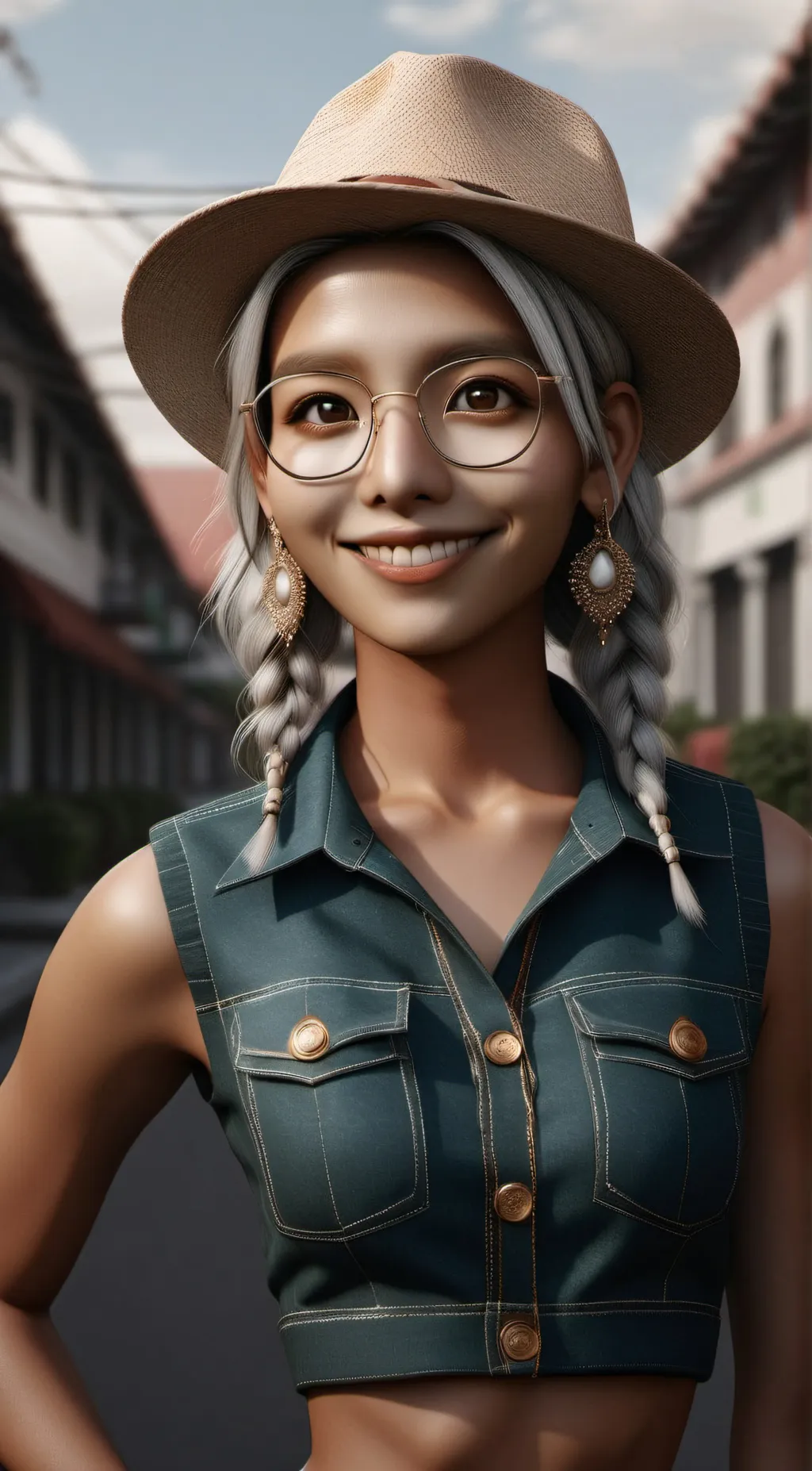 ai character: Leslie  background