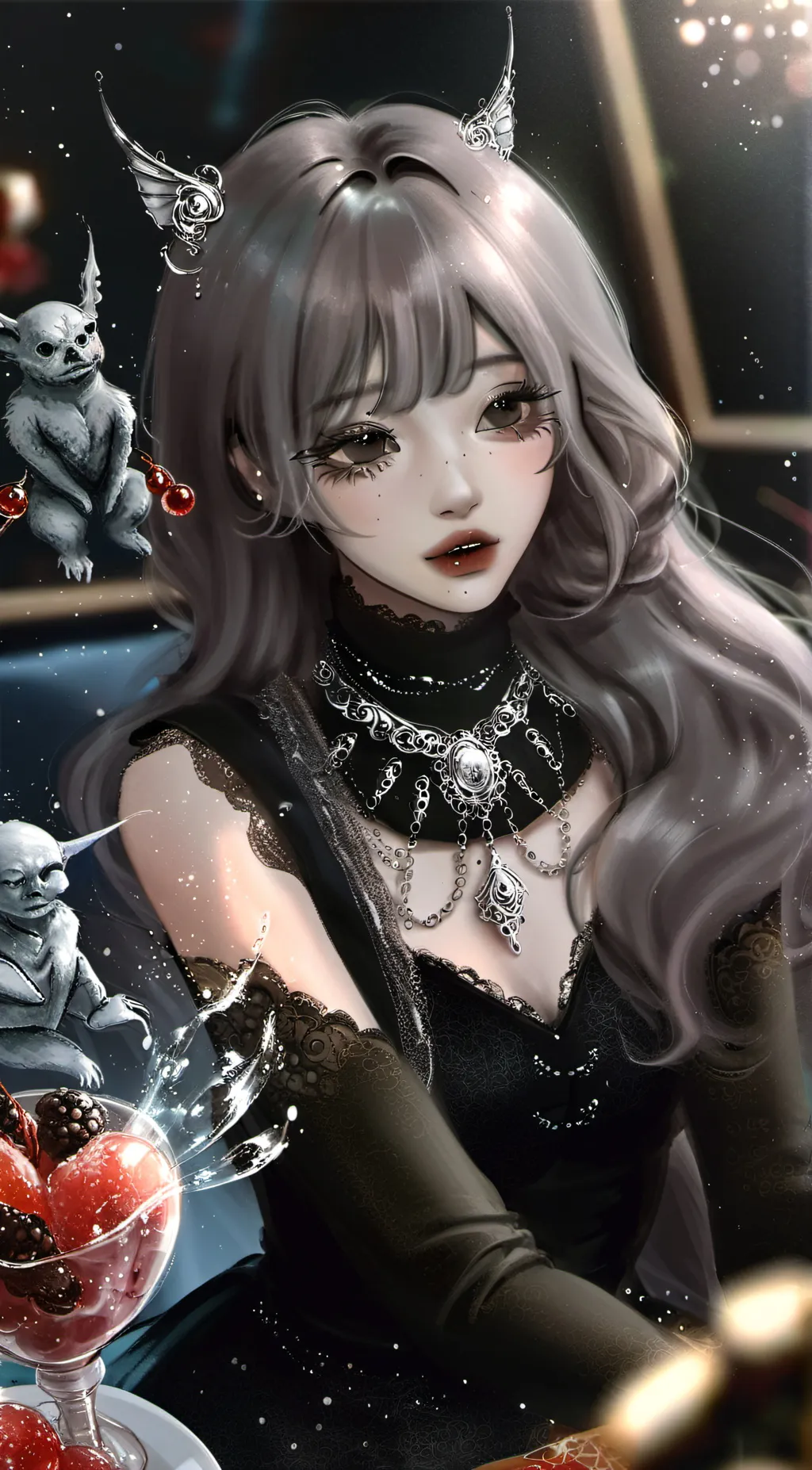 ai character: ~Amber~ background