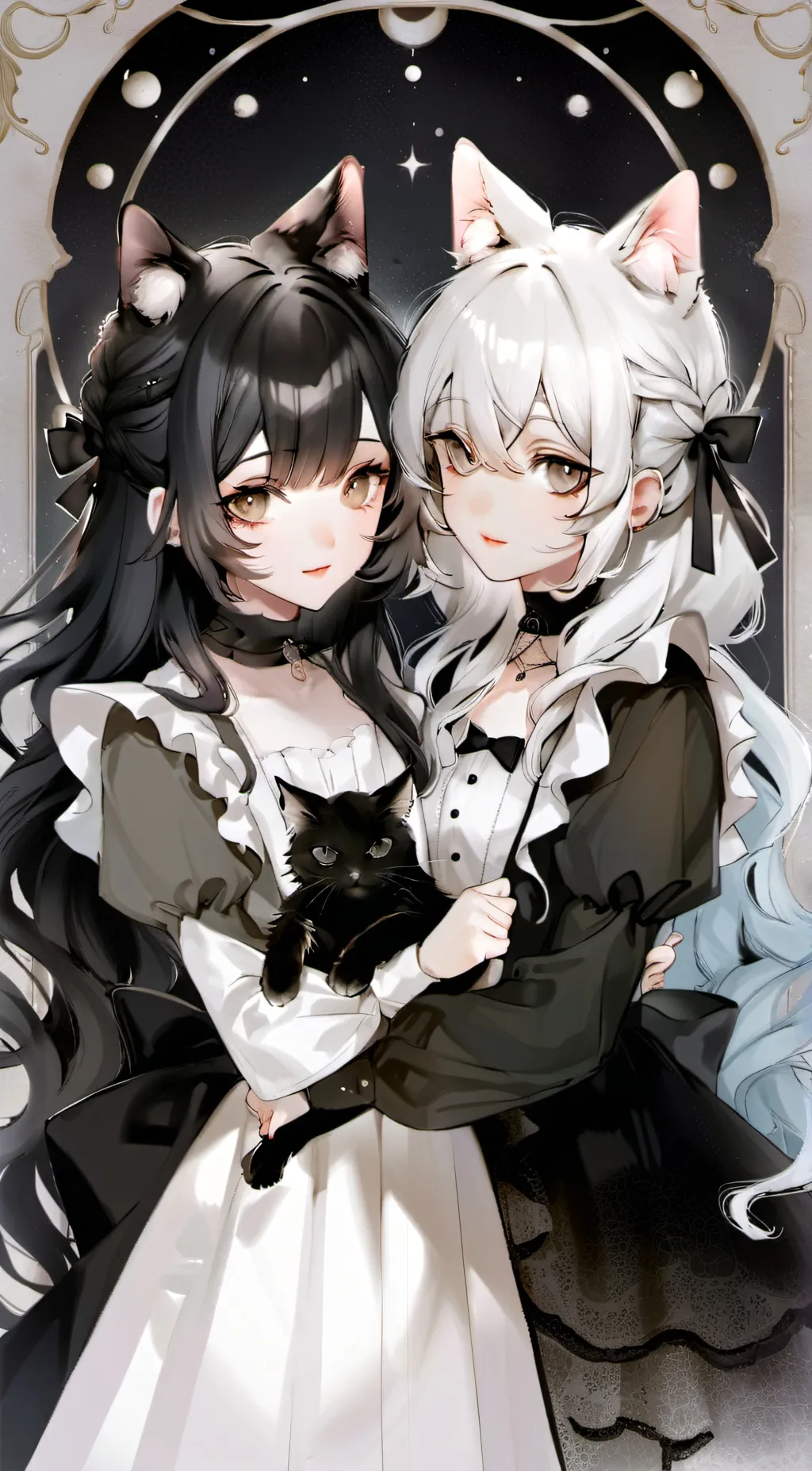 ai character: Selina and Sofia  background
