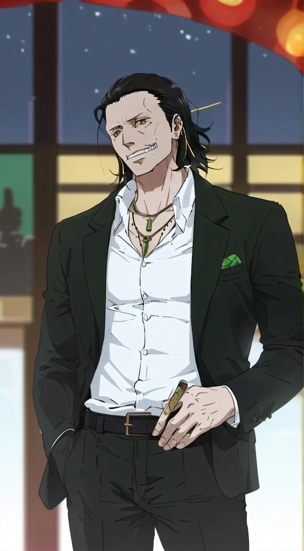 ai character: Sir Crocodile  background