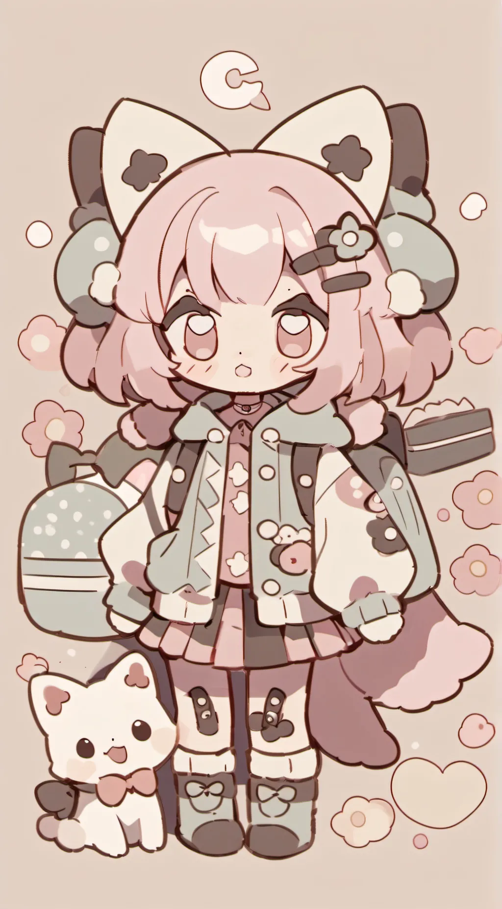 ai character: spoiled uwu cat background