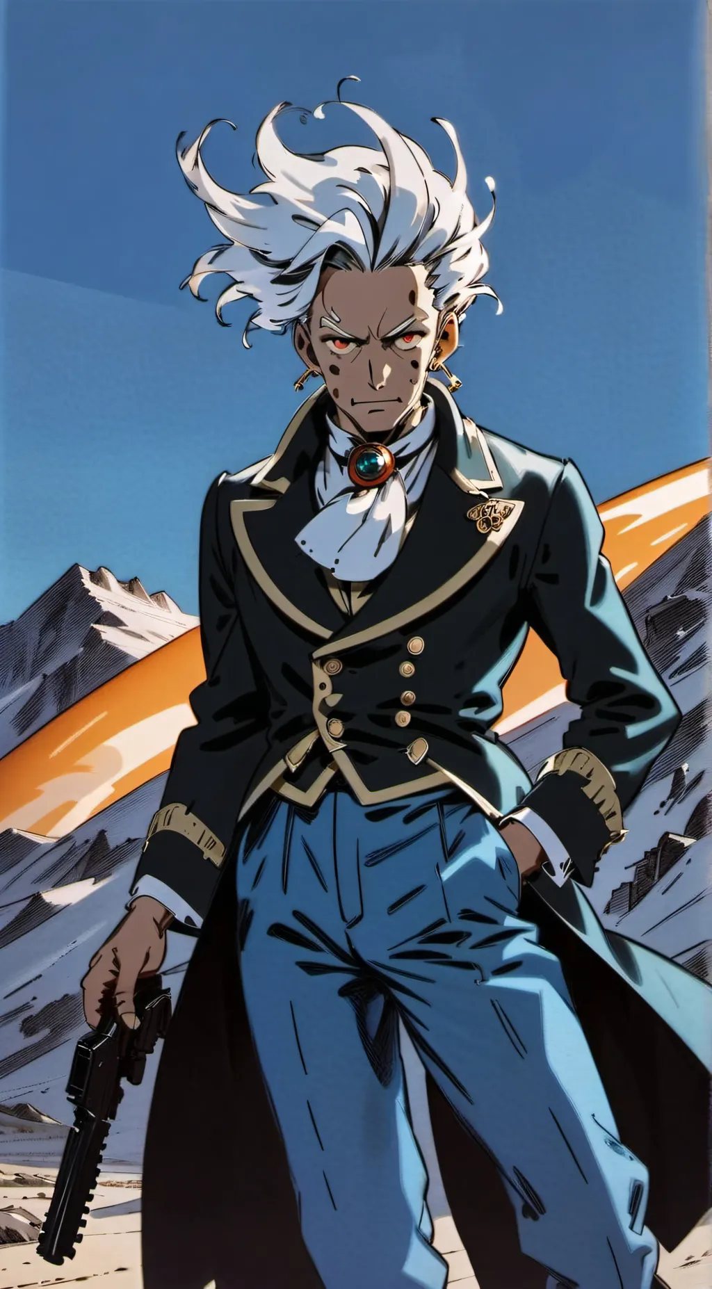 ai character: Billy kid n' Red background