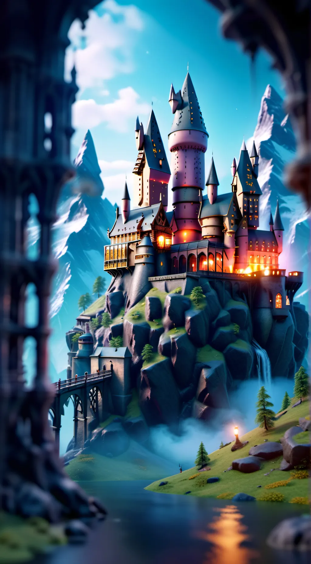 ai character: Hogwarts sleepover background