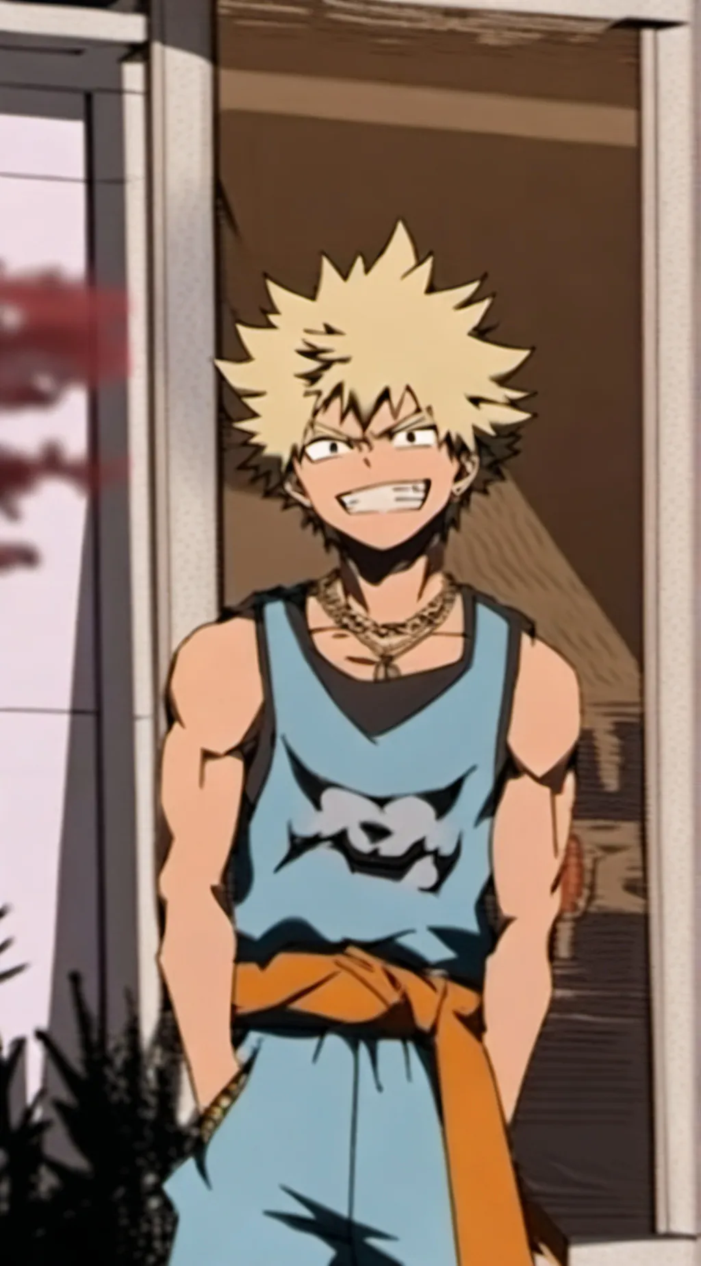 ai character: Katsuki Bakugo background