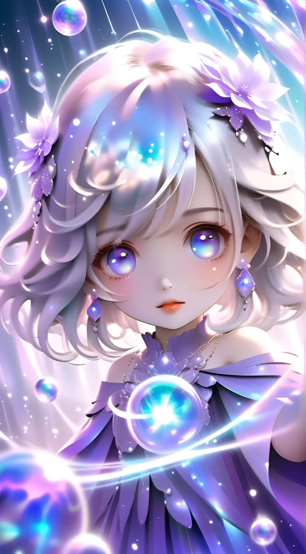 ai character: Goddess of water background