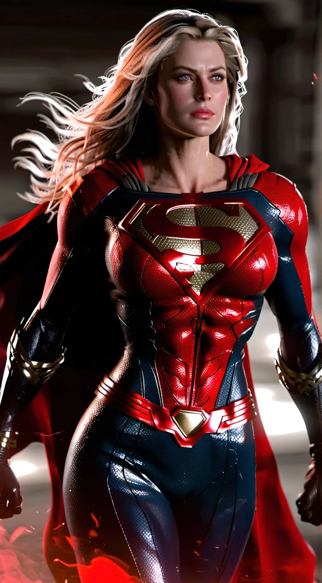 ai character: Evil Supergirl background